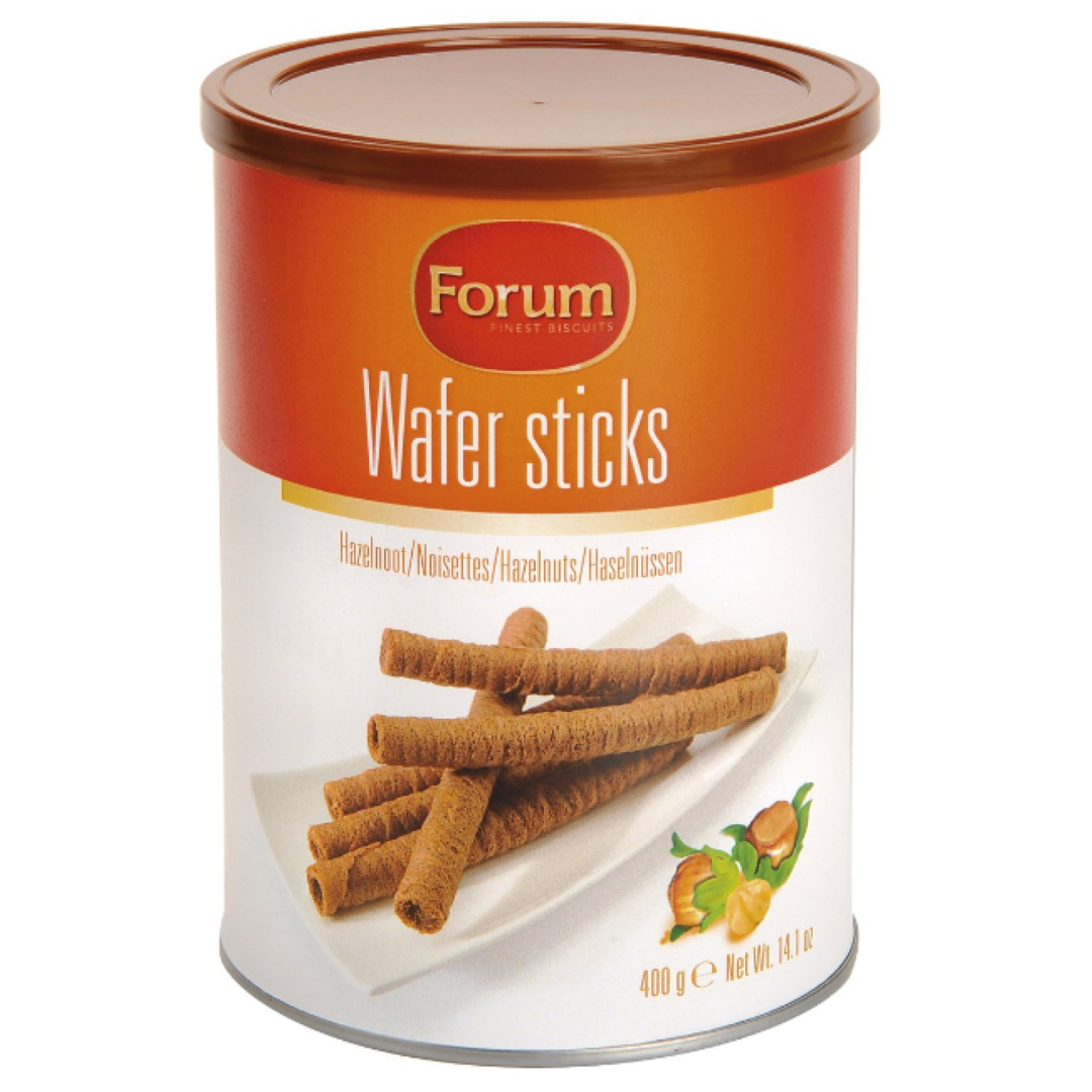 FORUM WAFER STICK HAZELNUT TIN 400G